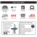 * delivery 22-35 days Casio CTX700 61-Key Touch Sensitive Portable Keyboard with Piano tones