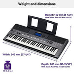 * delivery 4-6 Wks Yamaha PSR-I400 61-Key Portable Keyboard, Metallic Dark Grey